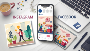 Social media advertising campaign for small business media budget maximization.