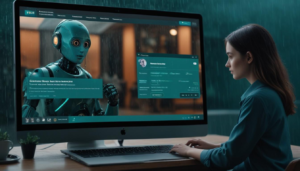 AI-powered chatbot assisting a customer with a digital marketing inquiry