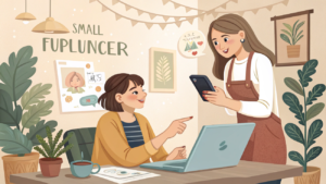 Small business using influencer marketing to maximize media budgets in Q2 2025.