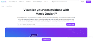 AI tools for startups Canva Magic Design template