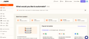 Zapier AI workflow automation connecting multiple applications.