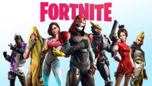 Fortnite in cross-platform mode with players on PC, consoles, and mobile, illustrating cross-platform gaming in 2025.