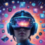 A digital collage illustrating the top media trends of 2025, including AI, VR, social media, and blockchain technologies.