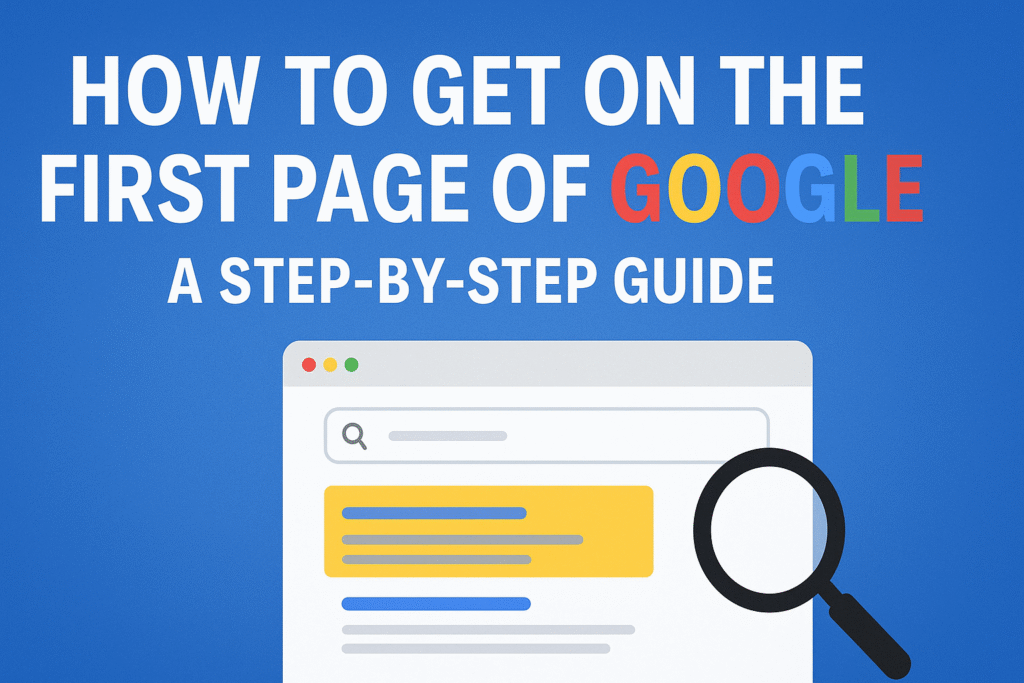 how to get first page on google
