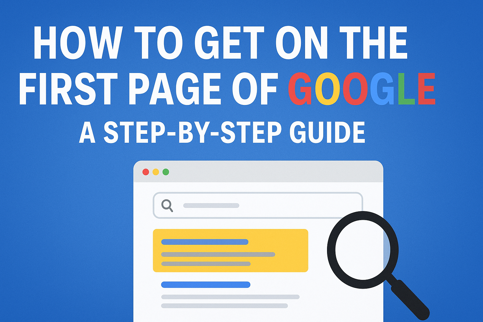How to Get on the First Page of Google: A Step-by-Step Guide